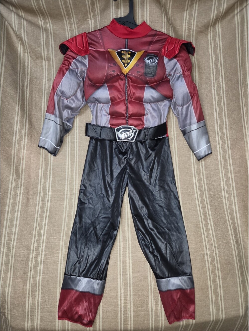 Power Rangers Beast Morphers Red Ranger Muscle Costume Size 3T-4T with Mask